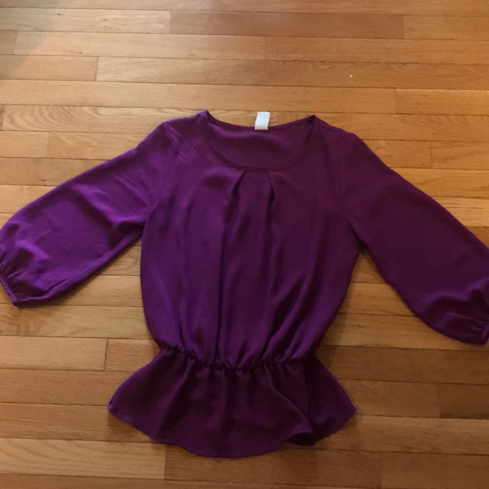 Purple peplum top